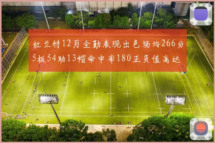 杜兰特12月全勤表现出色场均266分5板54助13帽命中率180正负值高达79